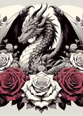 吸血竜の青い薔薇